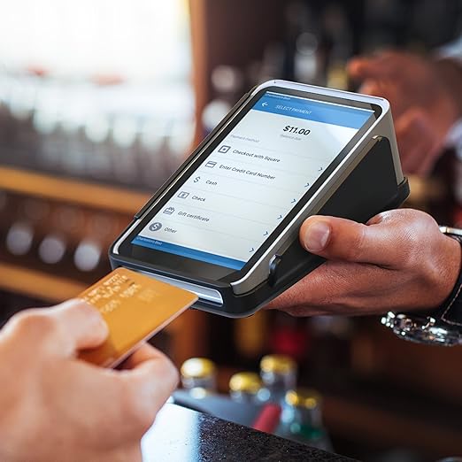 ENCASED Square Terminal Carry Case with Protective Cover and Screen Protector - EVA Hard Shell Travel Carrying Bag with Cover and Tempered Glass Guard - Fits Device, Charger and Accessories (3Pc Set)