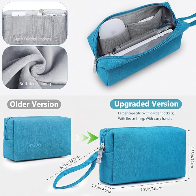 HYZUO 13.3-14 Inch Laptop Sleeve Bag Set for MacBook Pro 14 M4/M3/M2/M1, MacBook Air/Pro 13.3, 13.5"/13.8" Surface Book/Laptop, Notebook Case for 13.3" HP Dell Lenovo Asus Acer, Lake Blue