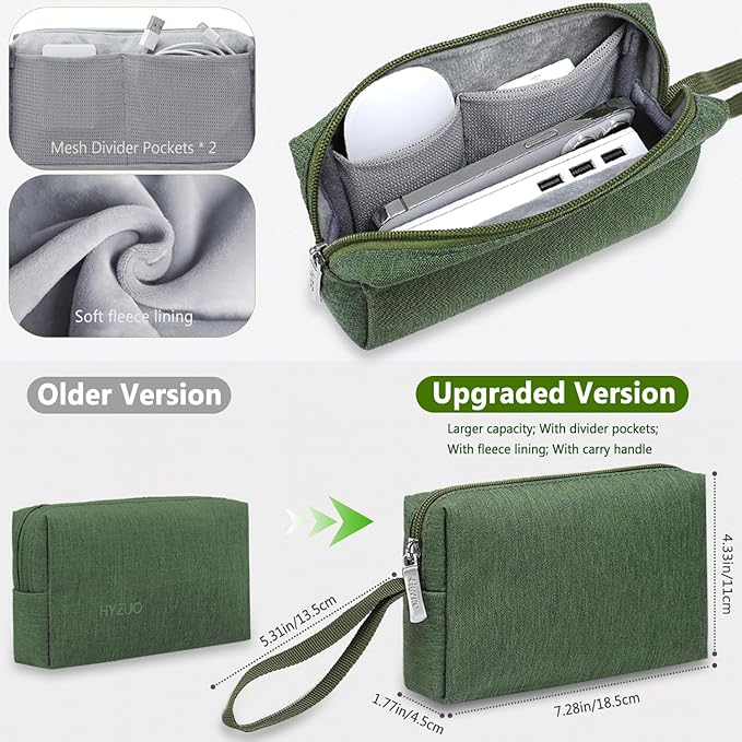 HYZUO 15-16 Inch Laptop Sleeve Bag Set for MacBook Pro 16 M4/M3/M2/M1 Pro/Max, 15" Surface Book, Notebook Case for 15" 15.6" HP Dell Lenovo ThinkBook Asus Acer Samsung Huawei, Grass Green