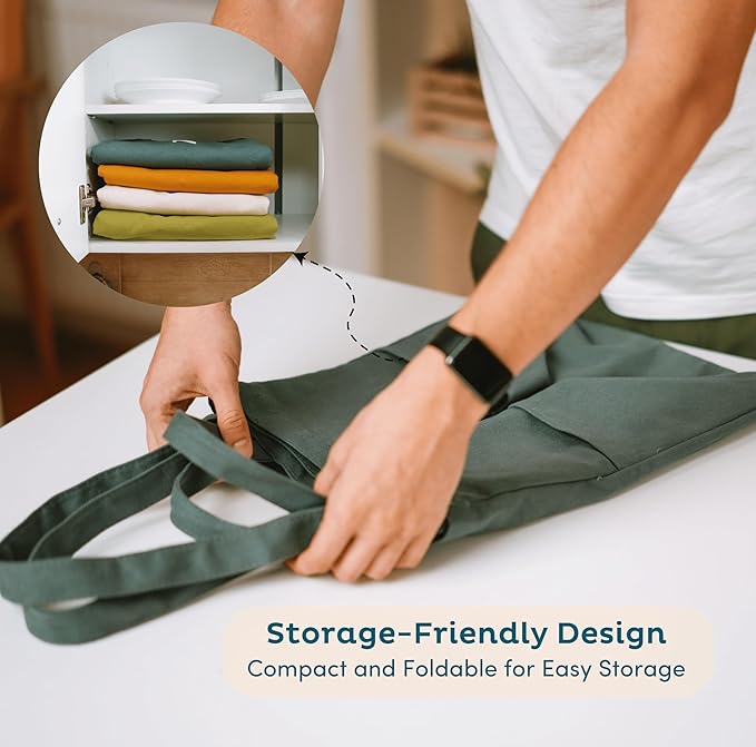 Nook Theory 3 Pcs Reusable Grocery Bags - Heavy Duty Canvas Bag, Large Grocery Tote for Shopping, Picnic, and Daily, 100% Cotton (Army)