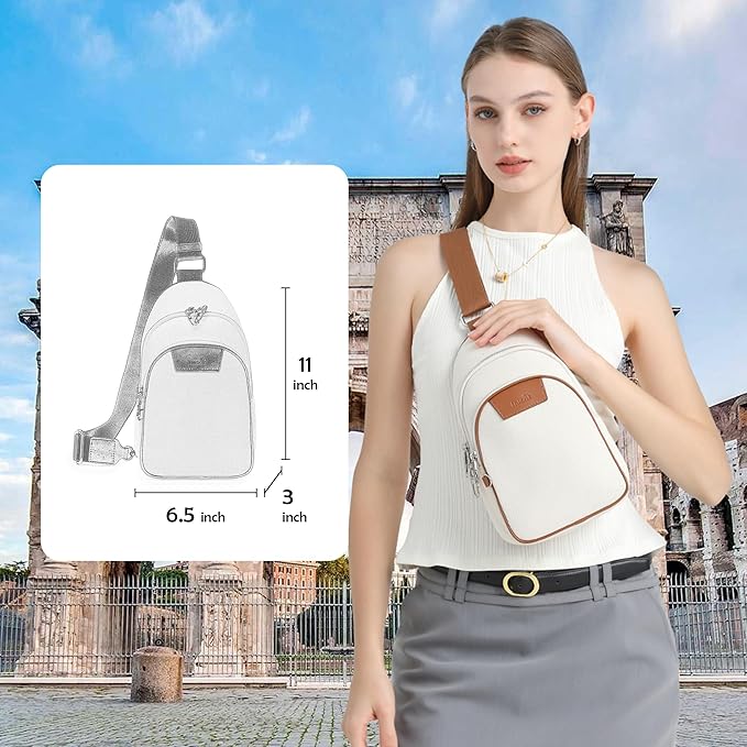 Haytijoe Crossbody Bags for Women Leather Sling Bag Anti-theft Cross Body Bag Travel Sling Purse Chest Bags Fanny Packs