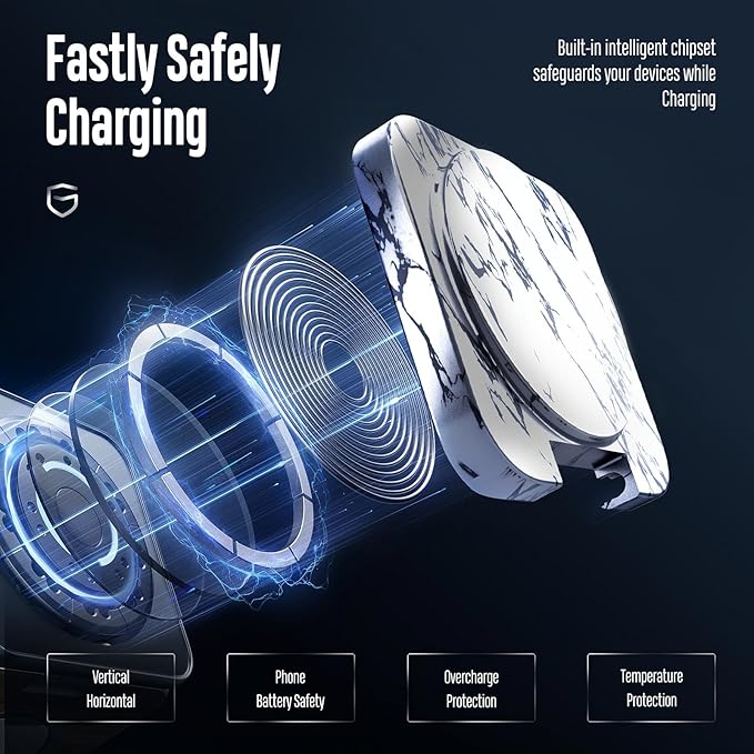 Fast Wireless Charger, Magnetic Foldable 3 in 1 Charging Station for iPhone 17/16/15/14/13/12 Pro/Plus/Pro Max, 5W Portable Charger for Apple Watch9/8/7/6/5/4/SE, for Airpods