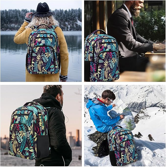 Laptop Backpack,Business Travel Anti Theft Slim Durable Laptops Backpack with USB Charging Port,Water Resistant College Computer Bag for Women & Men Fits 15.6 Inch Laptop and Notebook