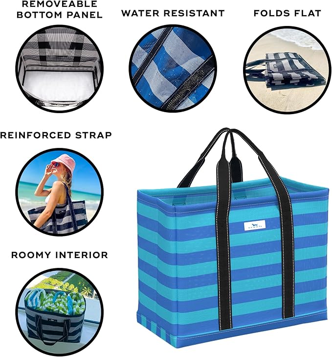 SCOUT Roadtripper - Large Beach Tote Bags For Women - Sandproof Breathable Woven Beach Bag, Pool Bag And Travel - Mom Bag