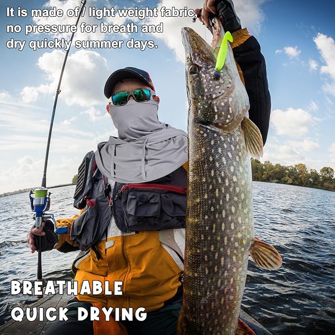 3 Pack Summer Balaclava Sun UV Protection Hood Breathable Full Head Mask Face Cover for Men Women Motorcycle Cycling Fishing