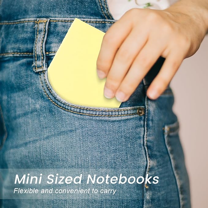 Oucaru 64PCS Mini Notebooks Bulk, 3.5" x 5.5", 16 Color, 60 Pages Lined Paper Small Pocket Notebook Set, Mini Journal Memo Notepads for Kids, Students, Traveler, School Office Supplies