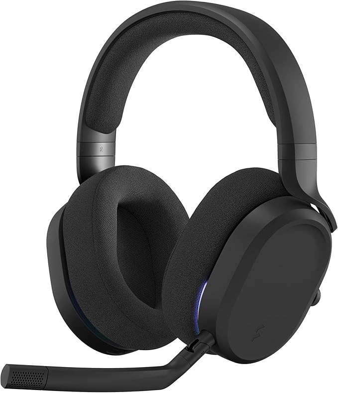 Scape Dark - Wireless PC Gaming Headset - Detachable Flip-To-Mute Microphone with Noise Cancellation - Battery Life Up To 40 Hours - Configurable Ambient Lighting - Black