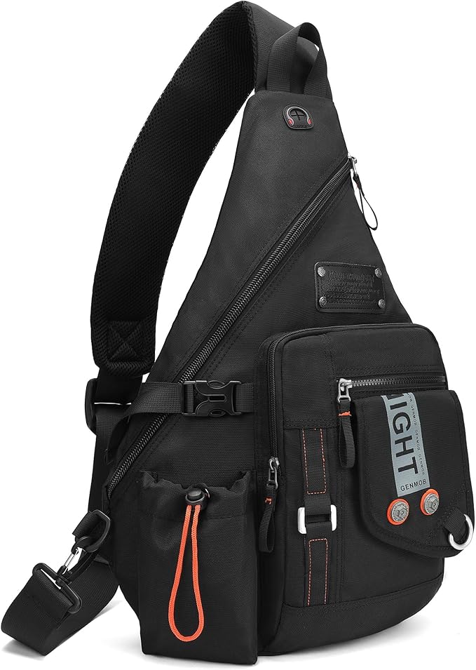 Large Sling Backpack, Sling Chest Bag Shoulder Crossbody Daypacks Fits 14.1-Inch Laptop for Travel Outdoor Men Women