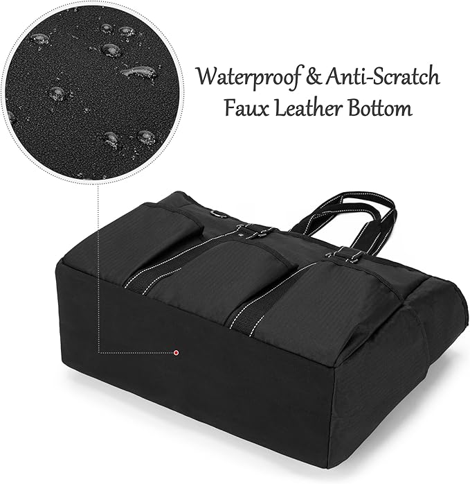 Trunab Teacher Utility Tote Bag with Multiple Pockets, Padded Compartment for 15.6" Laptop for working