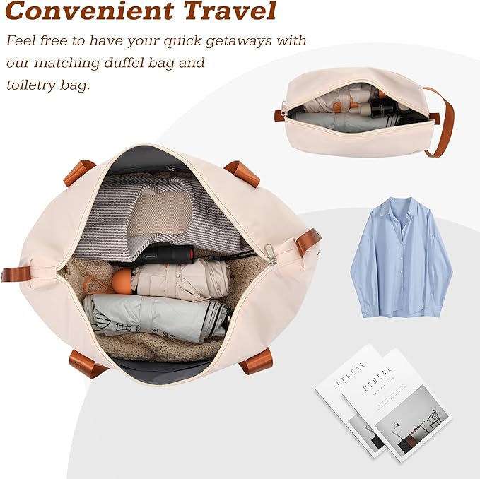 Merax Suitcase Set 28 inches Expandable Luggage with TSA Lock Spinner Wheels Hardshell Lightweight Vintage Luggage with Travel Bag,White