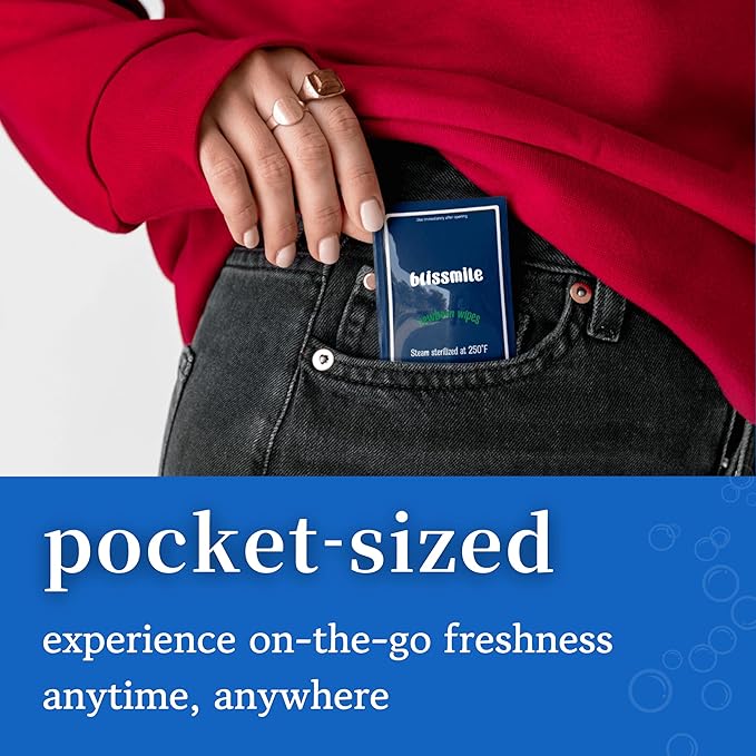 Mini Travel Wipes - 100% Water - Individually Wrapped - For Hand, Face & Body - Unscented Wet Wipes for Adults & Kids, Baby with Sensitive Skin - Feminine Wipes for Women, On the Go Essentials, 110 ct