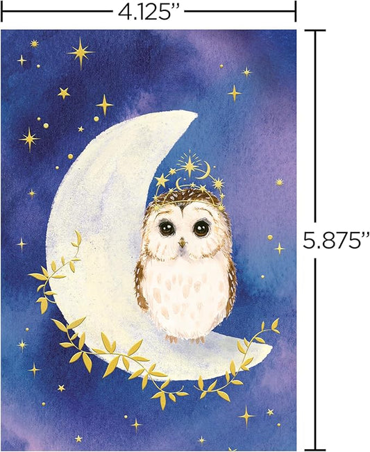 Papyrus 14-Count Blank Cards with Envelopes (Celestial Owl)
