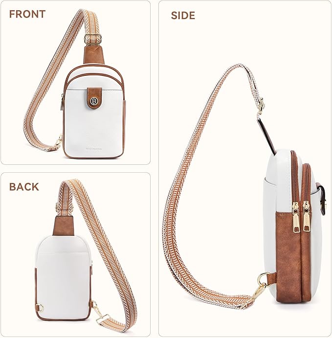 BOSTANTEN Small Sling Bag Crossbody Bags for Women Trendy Crossbody Purse Leather Chest Bag