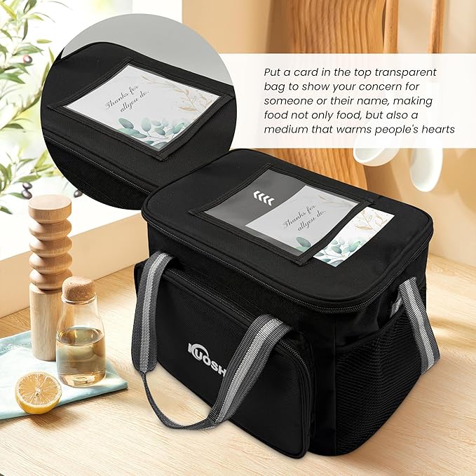 Insulated Lunch Bag for Men & Women-14L Leakproof Cooler Bag with Adjustable Strap, Large Reusable Lunch Box for Office, Beach, Picnic & Travel