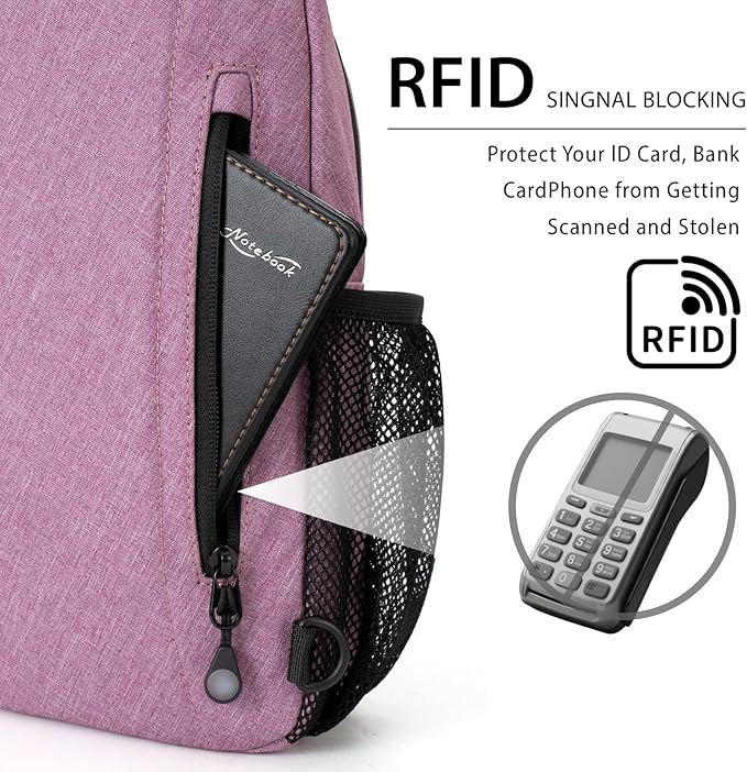 LEDAOU Crossbody Sling Bag Anti-Theft Sling Backpack Cross Body Shoulder Chest Bag Fanny Pack Travel Hiking (Purple)