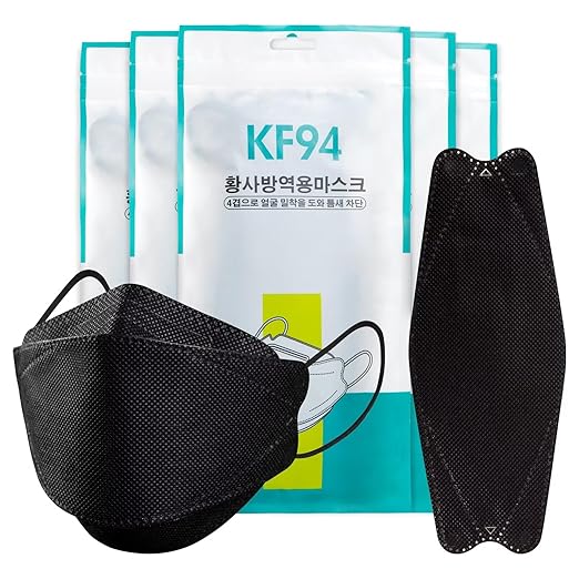 50/100 Pack KF94 Face_Covers, Color Màsk，Black Màsk，4-Layer Màsk outdoor Daily Use