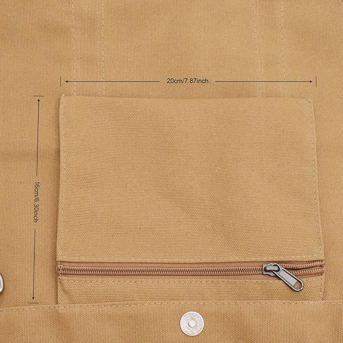 TeeYee Women's 20L Canvas Tote Bag Reusable Multi-Pocket Organizer for Travel Work Gym Shopping Large Shoulder Bag