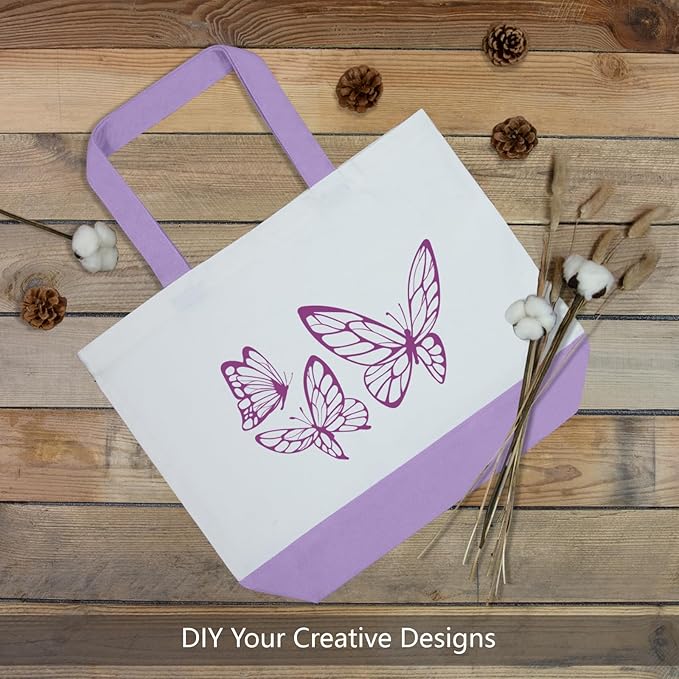 TOPDesign 1-Pack Super Strong Large 12oz Cotton Canvas Tote Bag, Reusable Grocery Shopping Cloth Bag, Fashionable Two-Tone Tote for Crafts, DIY Your Creative Designs