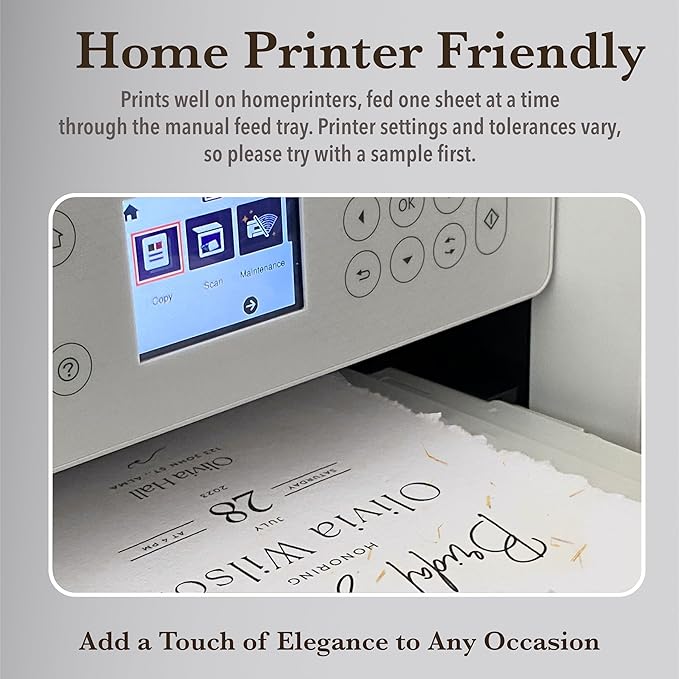 Wanderings Handmade Cream Deckle Edge Blank Paper with Straw - 4x6 - Pack of 50 - Watercolour/Mixed Media Paper - Save The Date Invitations Greeting Cards Notes DIY Arts Crafts - Thick 150 GSM