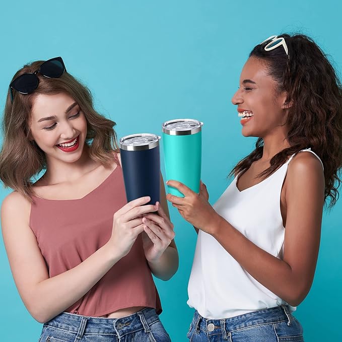 Sieral 36 Packs Stainless Steel Tumbler Bulk with Lid Vacuum Double Wall Insulated Travel Coffee Mug Powder Coated Tumbler Cup for Graduation Wedding Christmas Birthday Party(Multicolor, 20 oz)