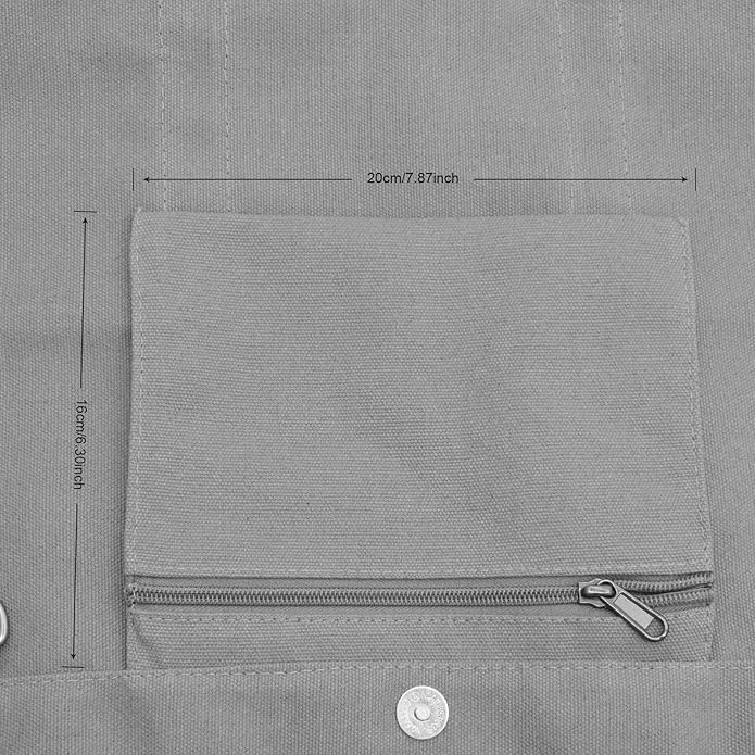 TeeYee Women's 20L Canvas Tote Bag Reusable Multi-Pocket Organizer for Travel Work Gym Shopping Large Shoulder Bag