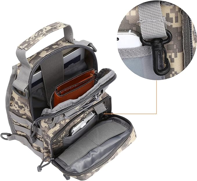 G4Free Outdoor Tactical Bag Backpack, Military Sport Bag Pack Sling Shoulder Backpack Tactical Bag for Every Day Carry