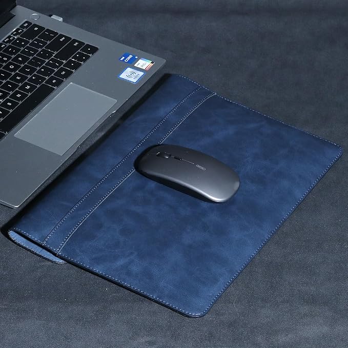 Leather Laptop Sleeve 13 Inch Compatible with MacBook Air M4 M3 M2 M1 2025-2018＆MacBook Pro M2 M1 2025-2016,Wear-Resistant and Scratch-Resistant Protective Case Cover,Blue