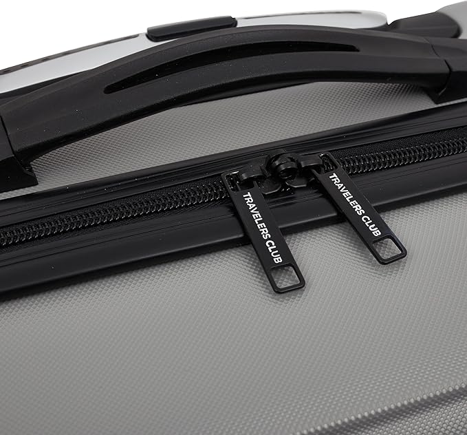 Travelers Club Skyline Spinner Luggage, Gray, 22-Inch Carry-On
