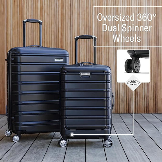 Samsonite Omni 2 Hardside Expandable Luggage with Spinner Wheels, LARGE SPINNER, CARIBBEAN BLUE