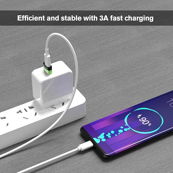 USB C Female to USB Male Adapter 2.0 (LightGreen, 4 Pack)
