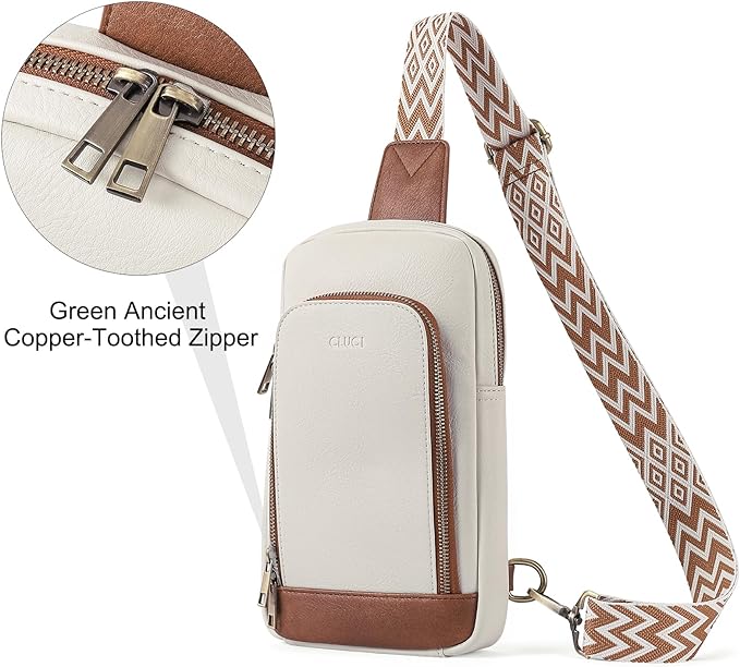 CLUCI Crossbody Bags for Women Men,Leather Sling Bag Cross Body Backpack for Woman Gifts for Women Birthday Unique