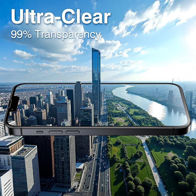 EZ-GLAZ- 4 Pack for iPhone 14 Screen Protector [6.1"] With 2 Pack Camera Lens Protector, 9H+ Hardness 12FT Military Grade Shatterproof Scratch Resistant Durable Tempered Glass Film with Flawless Fit Kit, HD Clear