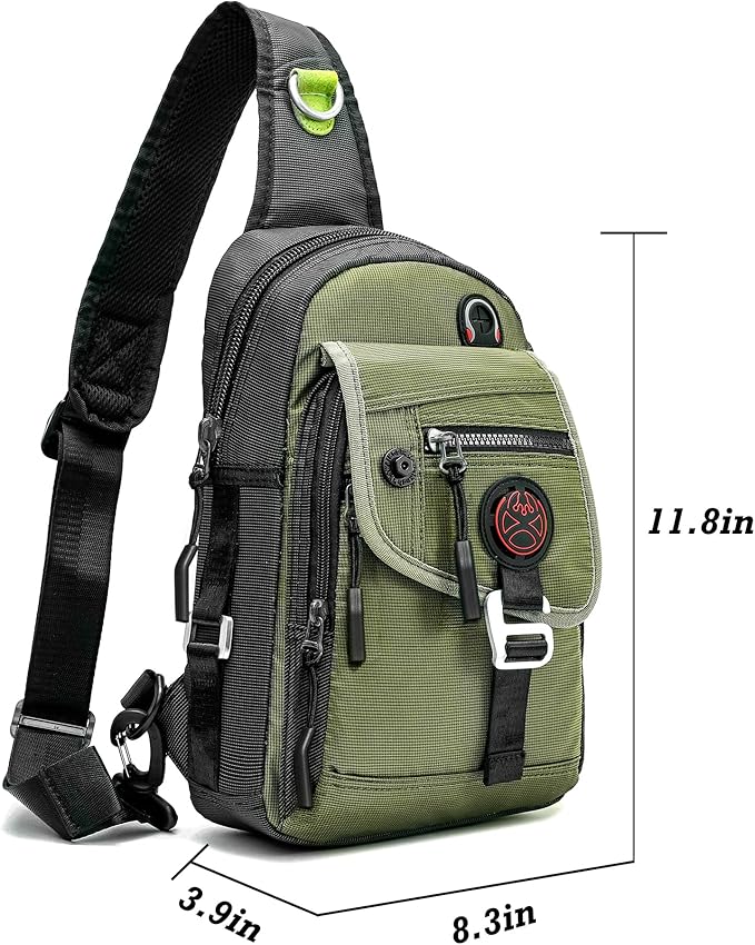 NICGID Sling Bag Chest Shoulder Backpack Crossbody Bags for Tablet Laptop Outdoor Hiking Men Women