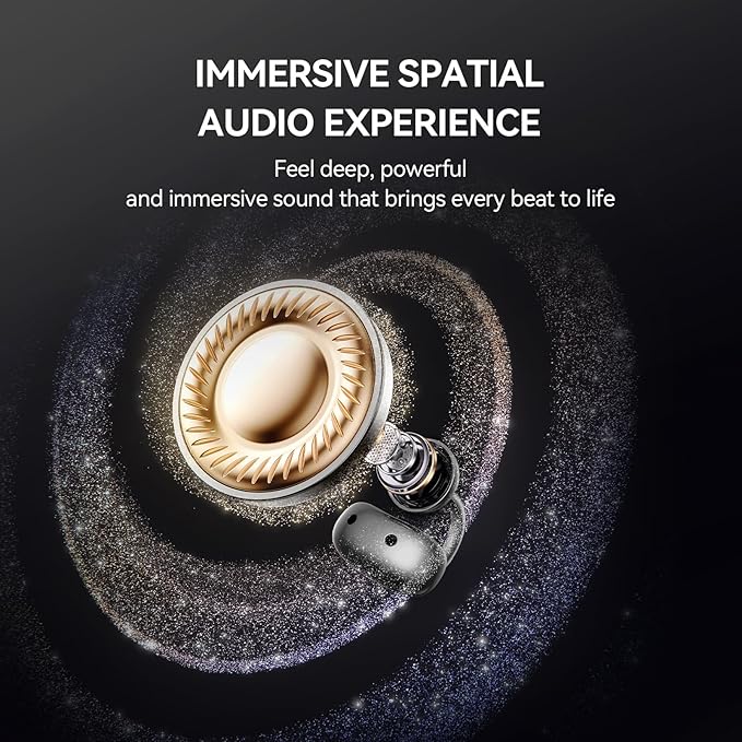 1MORE S20 Open Ear Headphones, Lightweight Comfort Clip-On Wireless Earbuds, 30H Playtime Bluetooth 5.4 Headphones with 4 ENC Microphones, IPX5 Water Resistance, Secure Fit for Sports Workout, Black