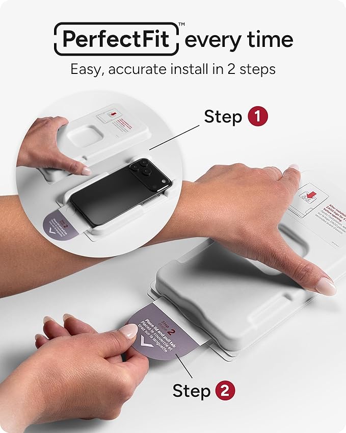 ZAGG Glass Elite Screen Protector for iPhone 17 Pro Max - 5X Stronger Tempered Glass, ClearPrint Technology for Smudge Free Clarity, Smooth Feel, Full Coverage, InvisibleShield, Easy Two-Step Installation