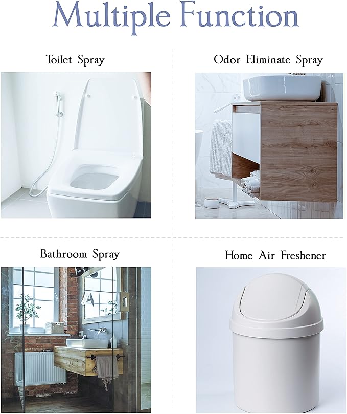 Clean-n-Fresh Toilet Spray, Poop Spray Eucalyptus Scent, 100% Natural Plant Essential Oil Bathroom Air Fresheners Spray, 400 Plus Uses, Long Lasting Odor Eliminator, 2 Pack