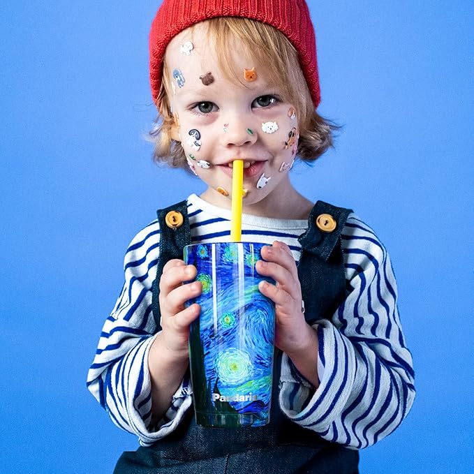 20 oz Stainless Steel Vacuum Insulated Tumbler with Lid - Double Wall Travel Mug Water Coffee Cup for Ice Drink & Hot Beverage, Starry Night…