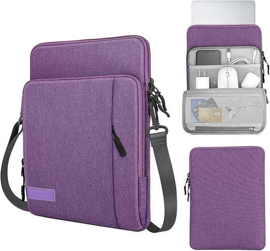 MoKo Laptop Sleeve Bag for 13.3-14 Inch, Notebook Carrying Case with Pocket Fits New MacBook Pro M3/M2 14" /13" M2/M1 Pro/M1 Max 14.2 2023-2021/Air 13.6" M2 2022, Surface Pro 9/8 13", Purple
