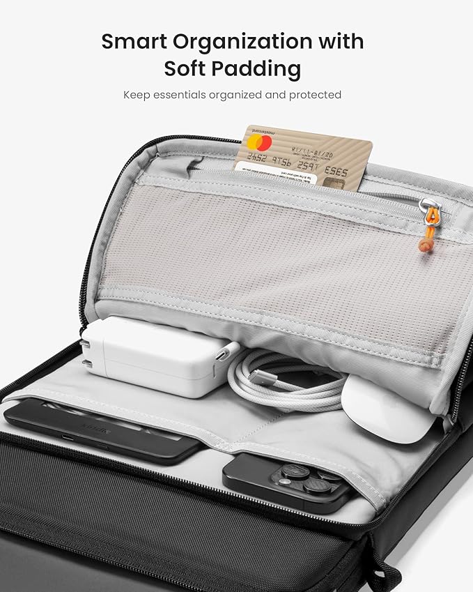 tomtoc 360 Protective Laptop Sleeve Designed for 16-inch New MacBook Pro M4/M3/M2/M1 Pro/Max 2024-2019, Water-Resistant Well-Organized Accessory Sleeve Case with Handle