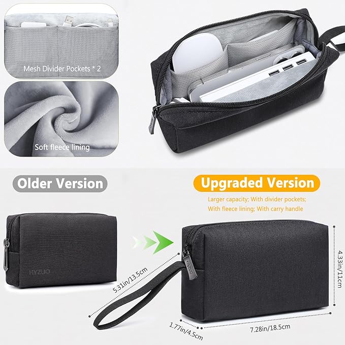 HYZUO 13.3-14 Inch Laptop Sleeve Bag Set for MacBook Pro 14 M4/M3/M2/M1, MacBook Air/Pro 13.3, 13.5"/13.8" Surface Book/Laptop, Notebook Case for 13.3" HP Dell Lenovo Asus Acer, Black