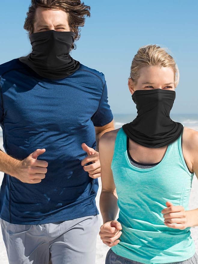 Geyoga Winter Face Mask for Men UV Protection Mask Sunscreen Breathable Windproof Neck Gaiters Scarf Fishing Cycling Running