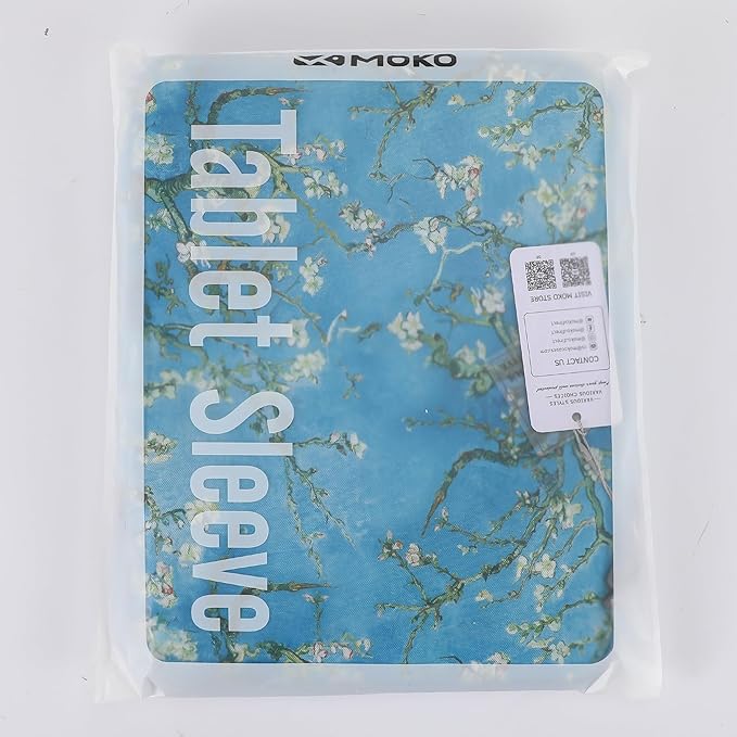 MoKo Laptop Sleeve Bag for 13.3-14 Inch, Notebook Carrying Case with Pocket Fits New MacBook Pro M3/M2 14" /13" M2/M1 Pro/M1 Max 14.2 2023-2021/Air 13.6" M2 2022, Surface Pro 9/8 13", Apricot Flower