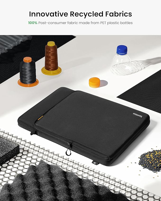 tomtoc 360 Protective Laptop Sleeve Designed for 15-inch MacBook Air M4/A3241, M3/A3114 M2/A2941 2025-2023, 15'' Surface Laptop AI PC/6, Water-Resistant Well-Organized Accessory Sleeve Case