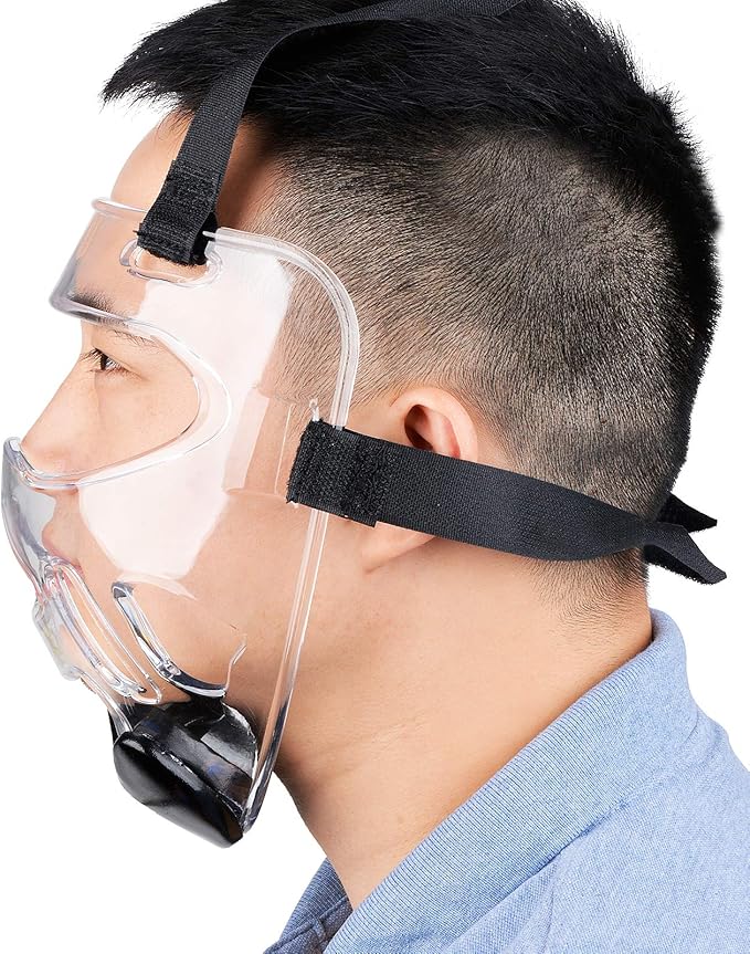 Clear Face Guard, Safety Face Shield Portable, Boxing Faceshield KarateDetachable Taekwondo Protection Face Cover Sparring