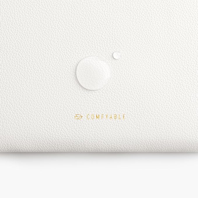 Comfyable Leather Laptop Sleeve Compatible with 16 Inch MacBook Pro M4 2024 & 15 Inch MacBook Air M4 M3 M2 2025, Rice