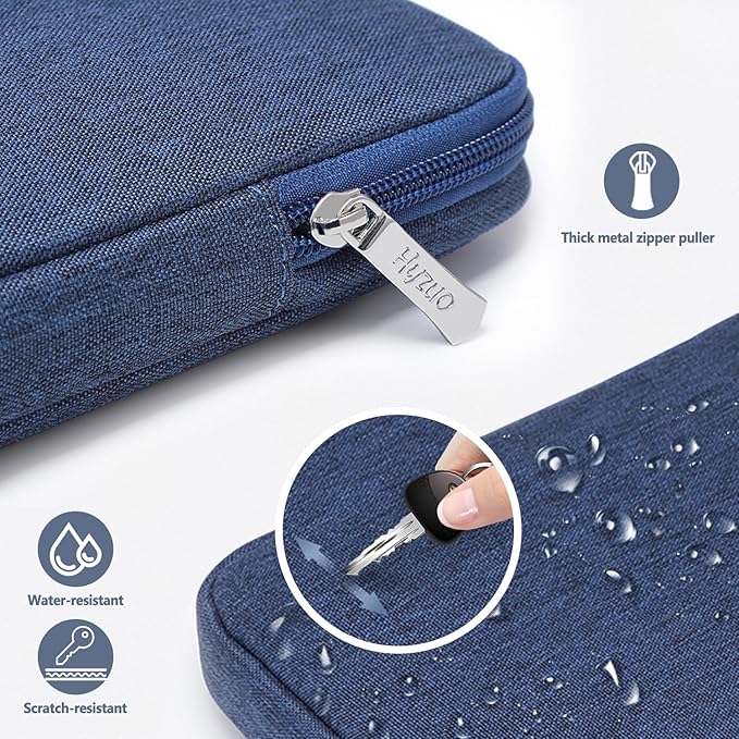 HYZUO 13.3-14 Inch Laptop Sleeve Bag Set for MacBook Pro 14 M4/M3/M2/M1, MacBook Air/Pro 13.3, 13.5"/13.8" Surface Book/Laptop, Notebook Case for 13.3" HP Dell Lenovo Asus Acer, Navy Blue
