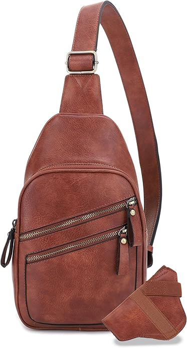 JESSIE & JAMES Jeannie Unisex Multi-Pocket Concealed Carry Sling Bag Crossbody Backpack Purse
