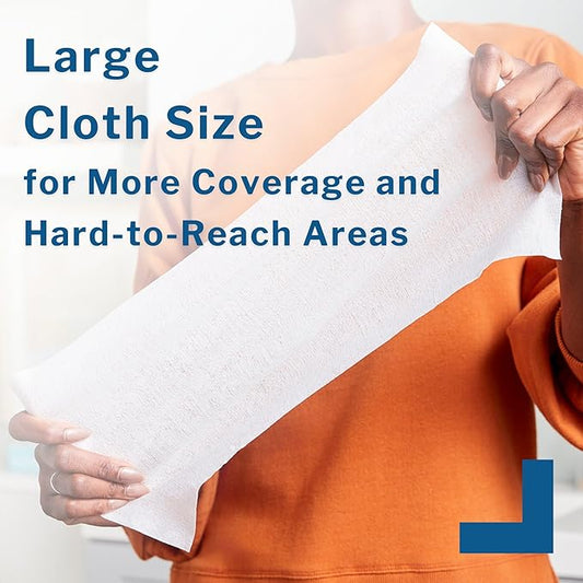 McKesson Washcloth Wipes for Adults, Unscented (6 Pack, 288 Washcloths) Disposable Wash Cloths for Body - Fragrance-Free No-Rinse Formula - Good for Incontinence and Elderly - 48 Wipes Per Pack