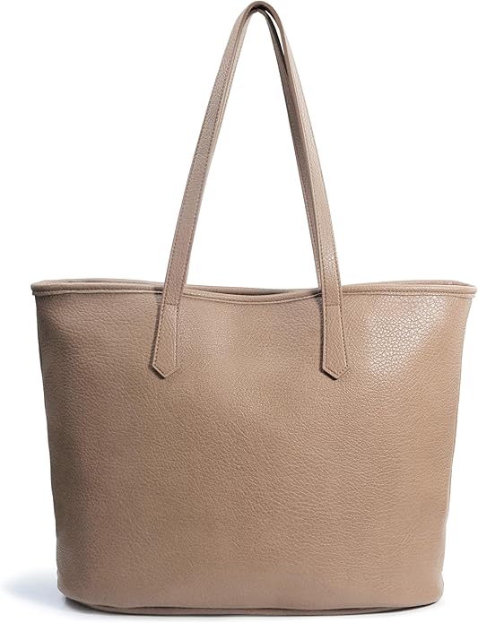 Zipper Tote Bag for Women Soft Vegan Leather Handbag for Work, Travel & Everyday Use