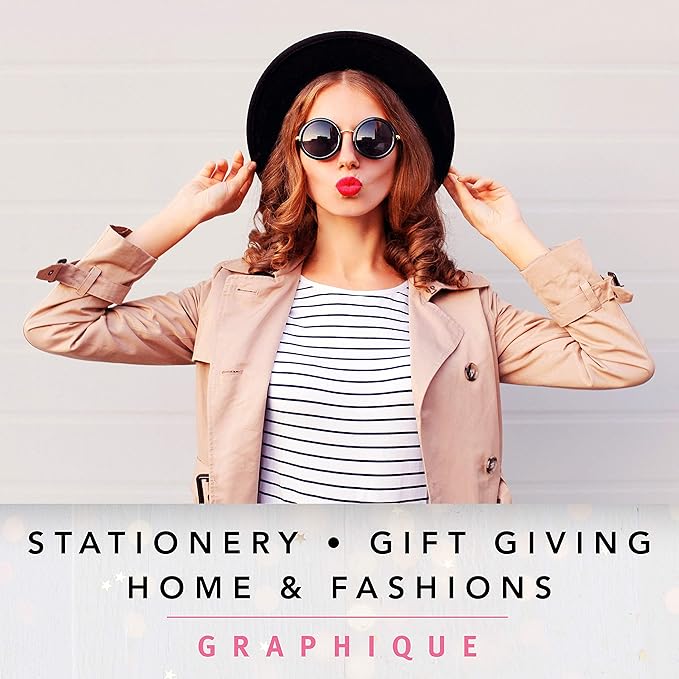 Graphique Mint and Gold Flat Notes – Note Card Stationery with Stylish, Soft Teal Border and Printed Gold Arrow, 50 Note Cards and Matching Envelopes for Thank You Notes, Invitations, Gifts and More, 5.625" x 3.5"